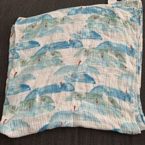 Little Unicorn Surfing Surfer Muslin Swaddle Blanket